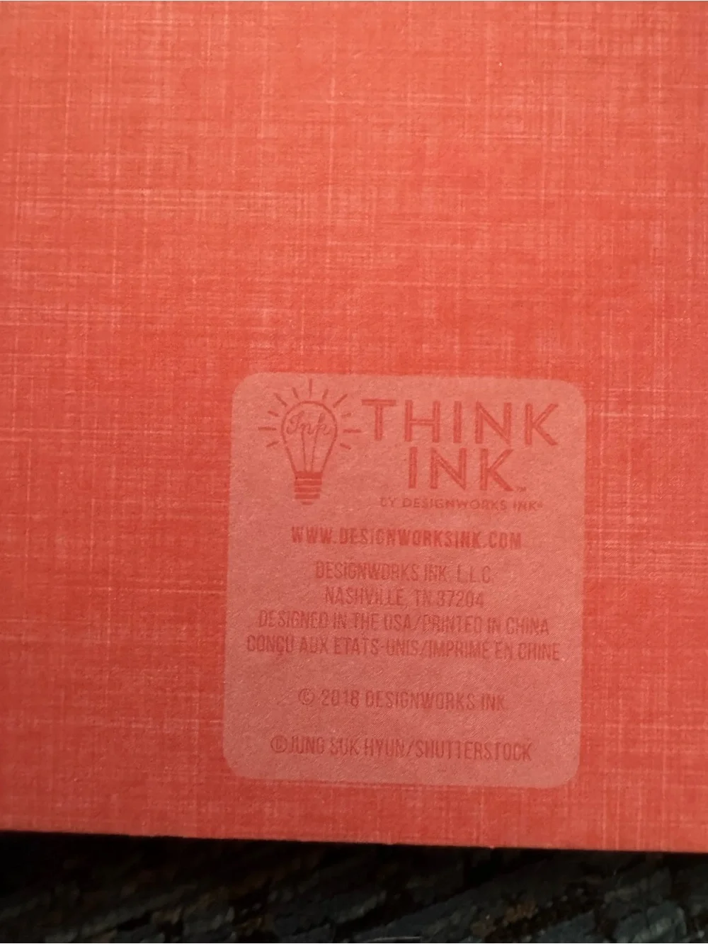 DesignWorks Ink Kraft Floral Notebook with Blue Spine and Red Accents